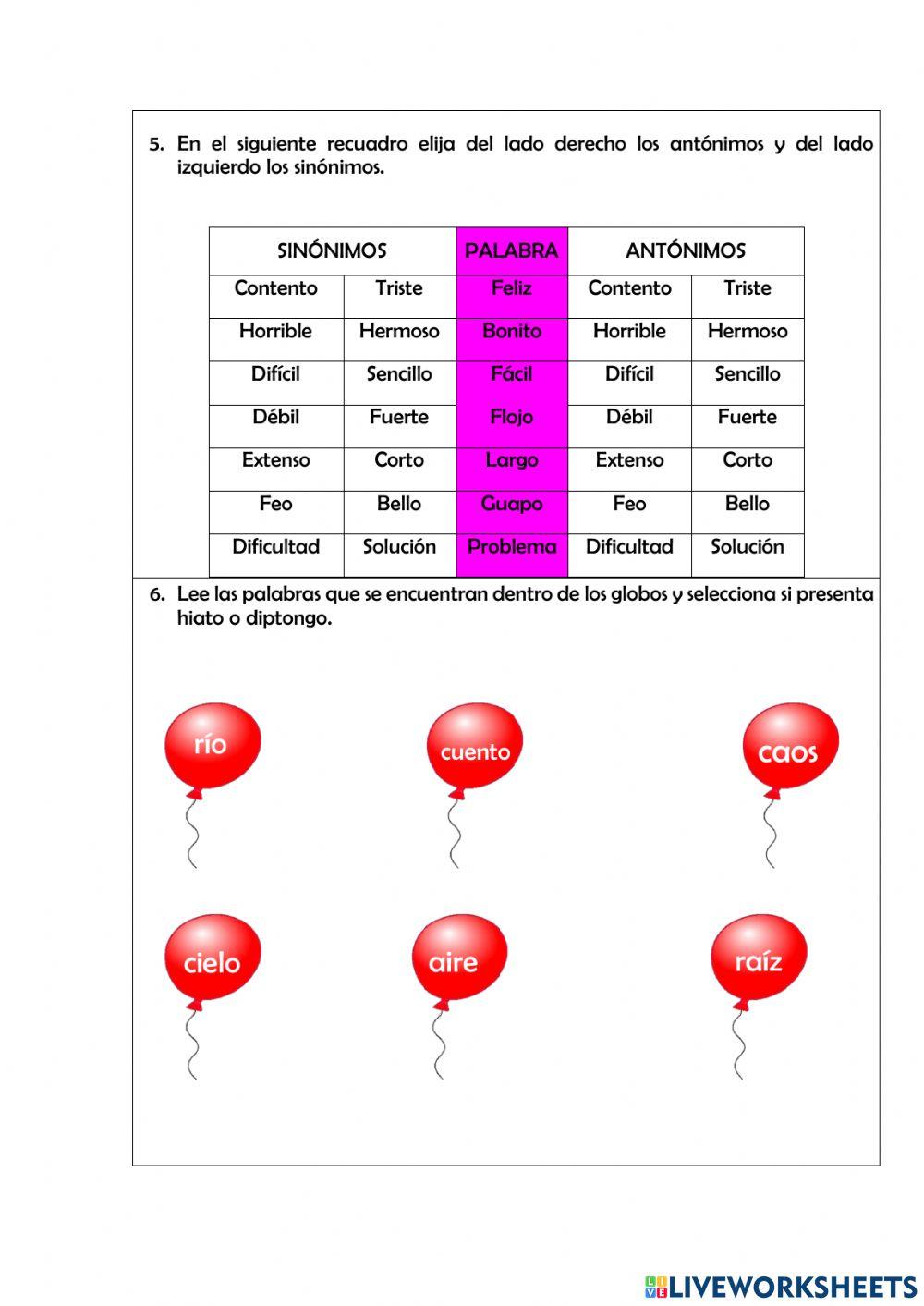 Examen lengua y literatura
