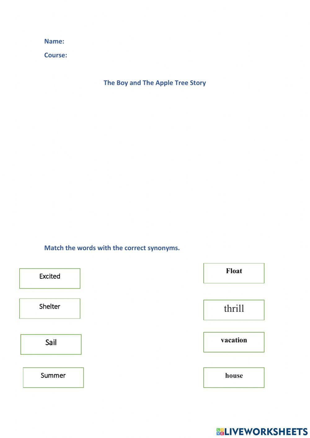 The Boy and The Apple Tree