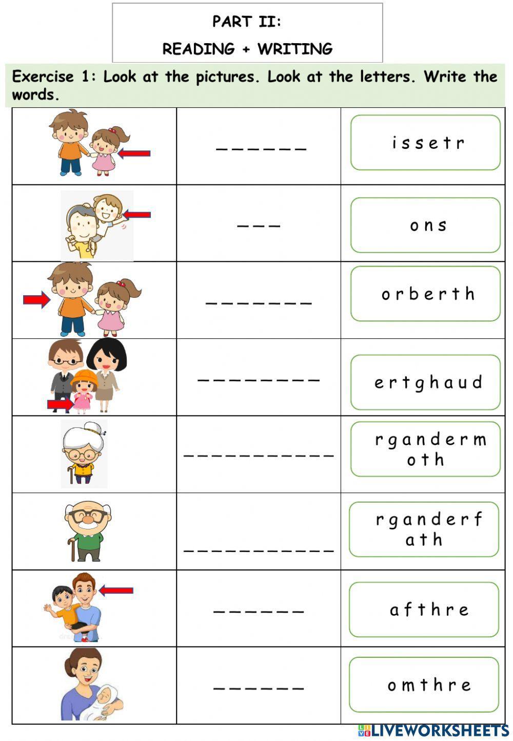 Starters- Family and friends- TEST