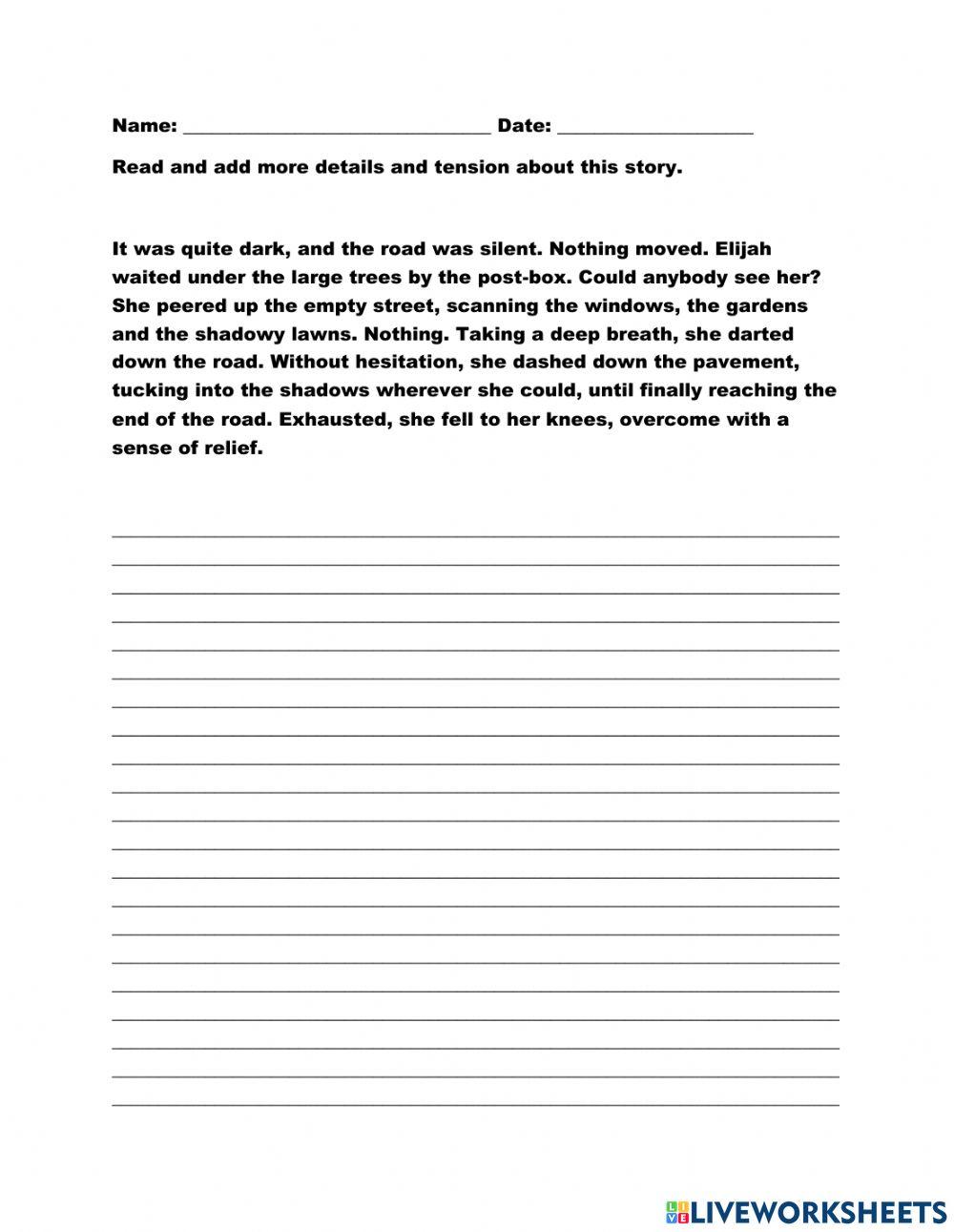 Suspenseful Description Writing