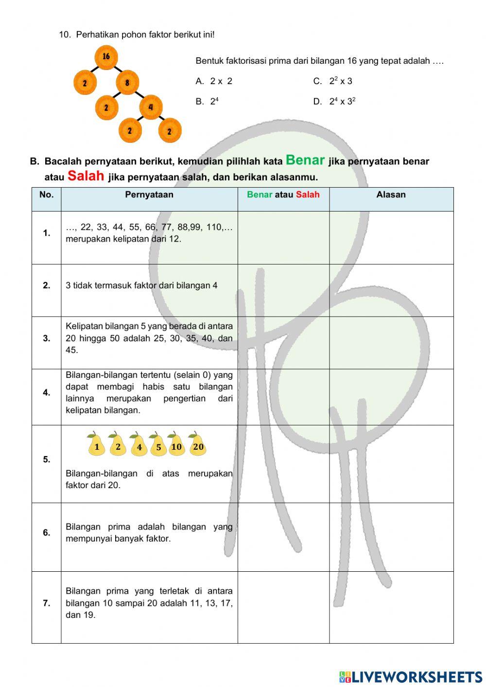 PH Faktor, Kelipatan dan Bilangan Prima 2022