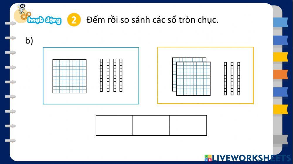 So sách các số tròn trăm, tròn chục