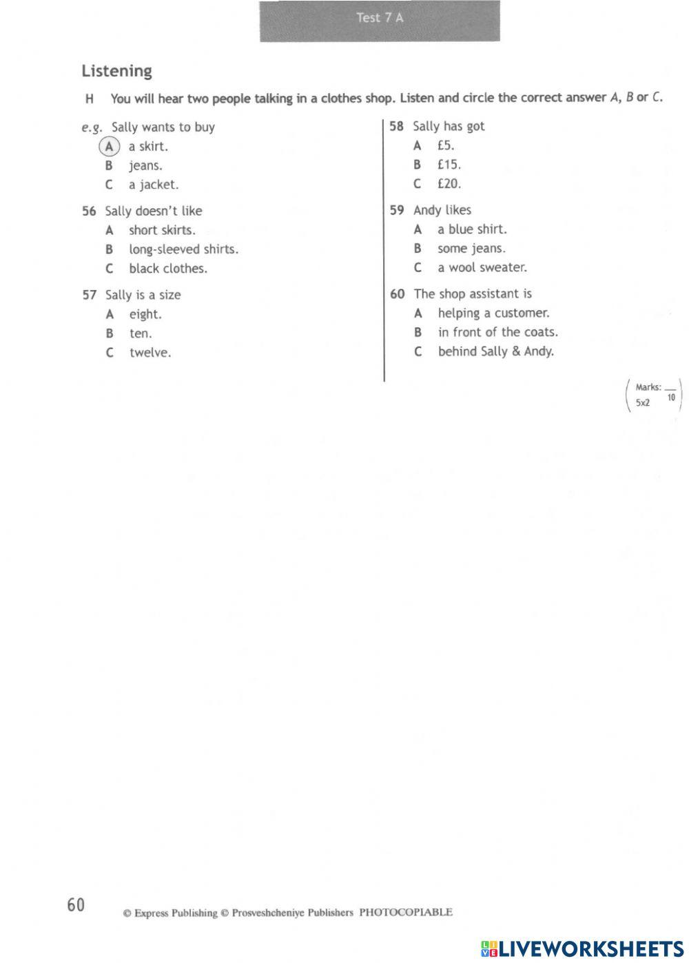 Spotlight 5 test unit 7