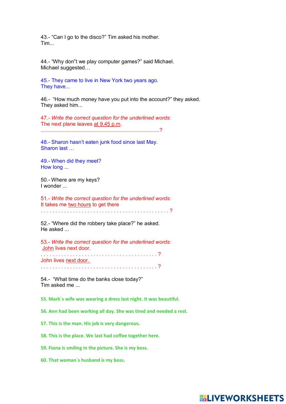 Rephrasing Selectividad