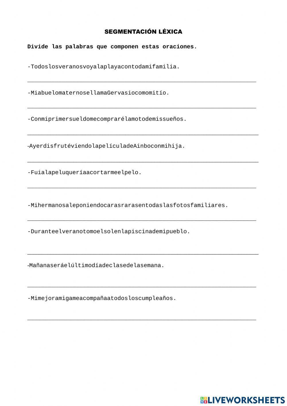 Segmentación léxica