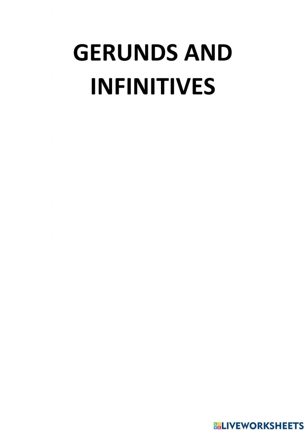 Gerunds and infinitives