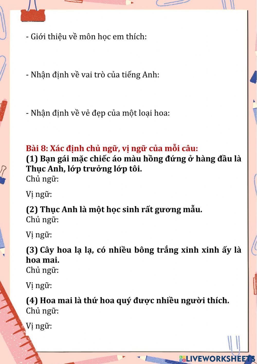 Ôn tập Tiếng Việt lớp 4 Tuần 24