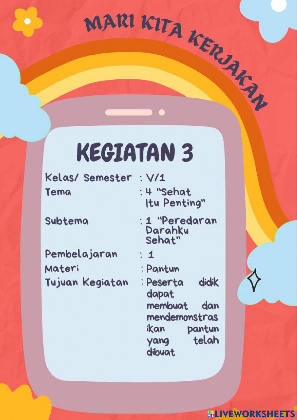 LKPD BAHASA INDONESIA PANTUN KD.3.6 dan 4.6