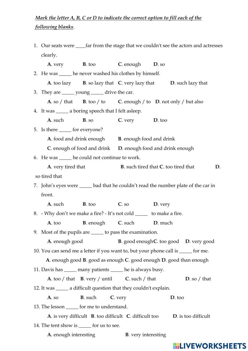 Bài tap so,such. too