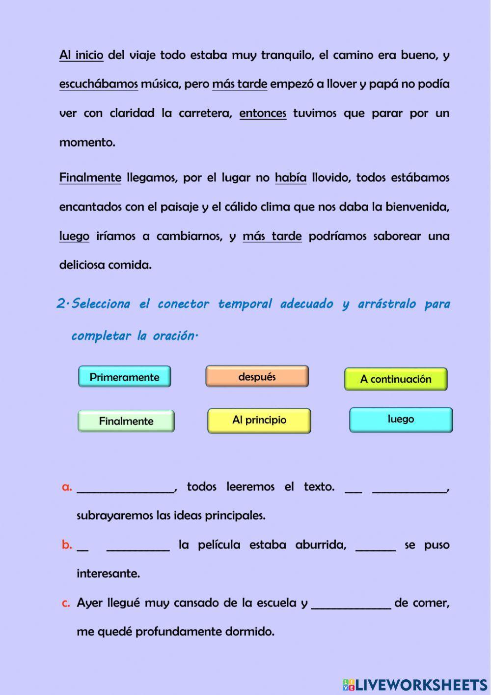 Conectores temporales