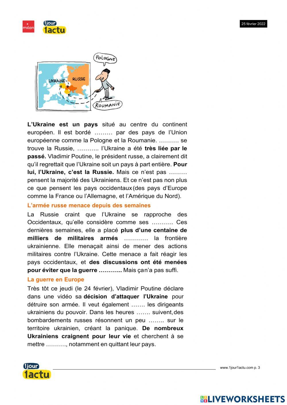 CE Article presse La Guerre en Ukraine