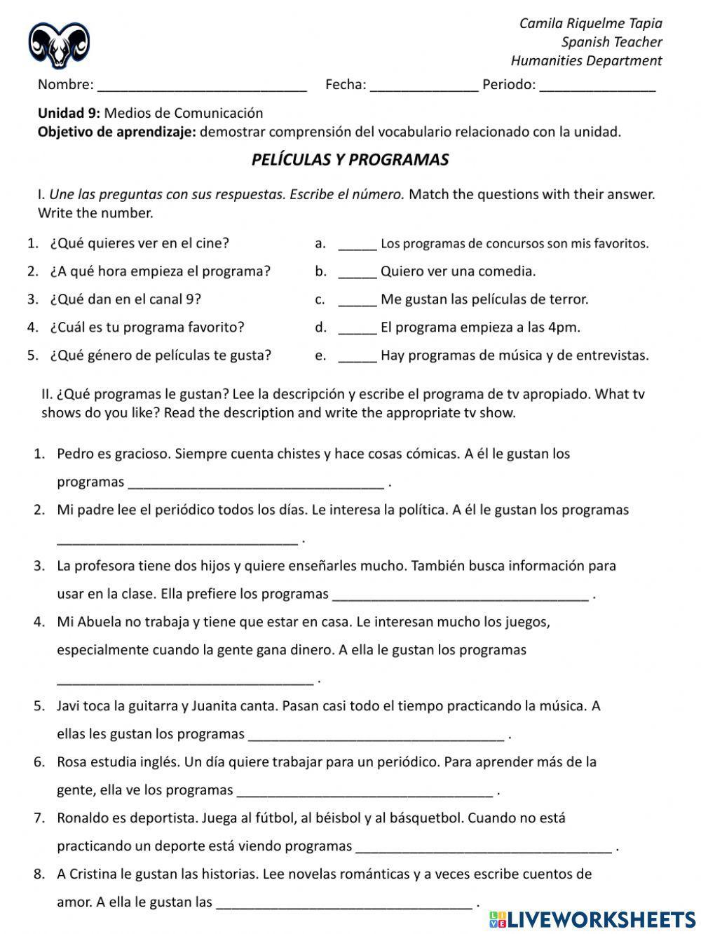 Peliculas y programas de tv.