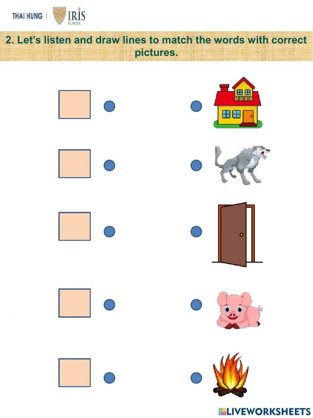 Moon-Worksheet about Three Little Pigs Moon-Worksheet about Three Little Pigs