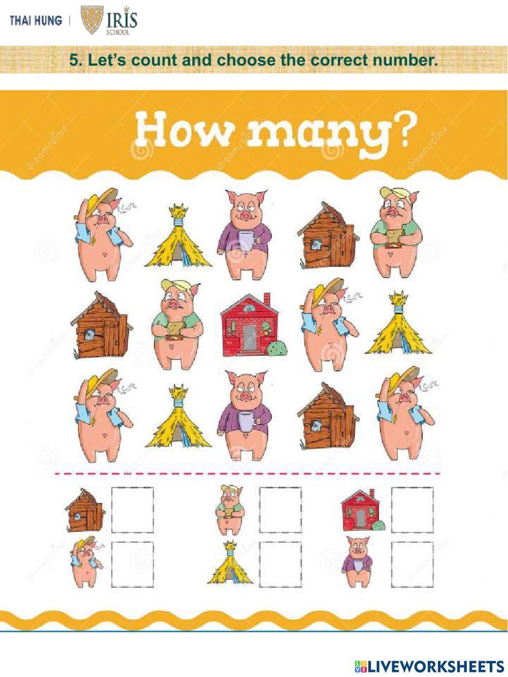 Moon-Worksheet about Three Little Pigs Moon-Worksheet about Three Little Pigs