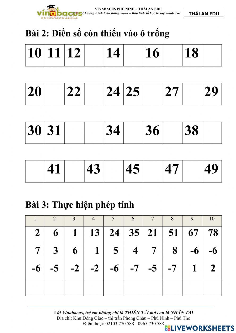 Kid 2 bài 2 ôn tập số có 2 chữ số