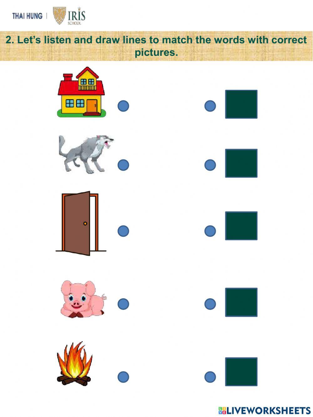 Moon-Worksheet about Three Little Pigs 2