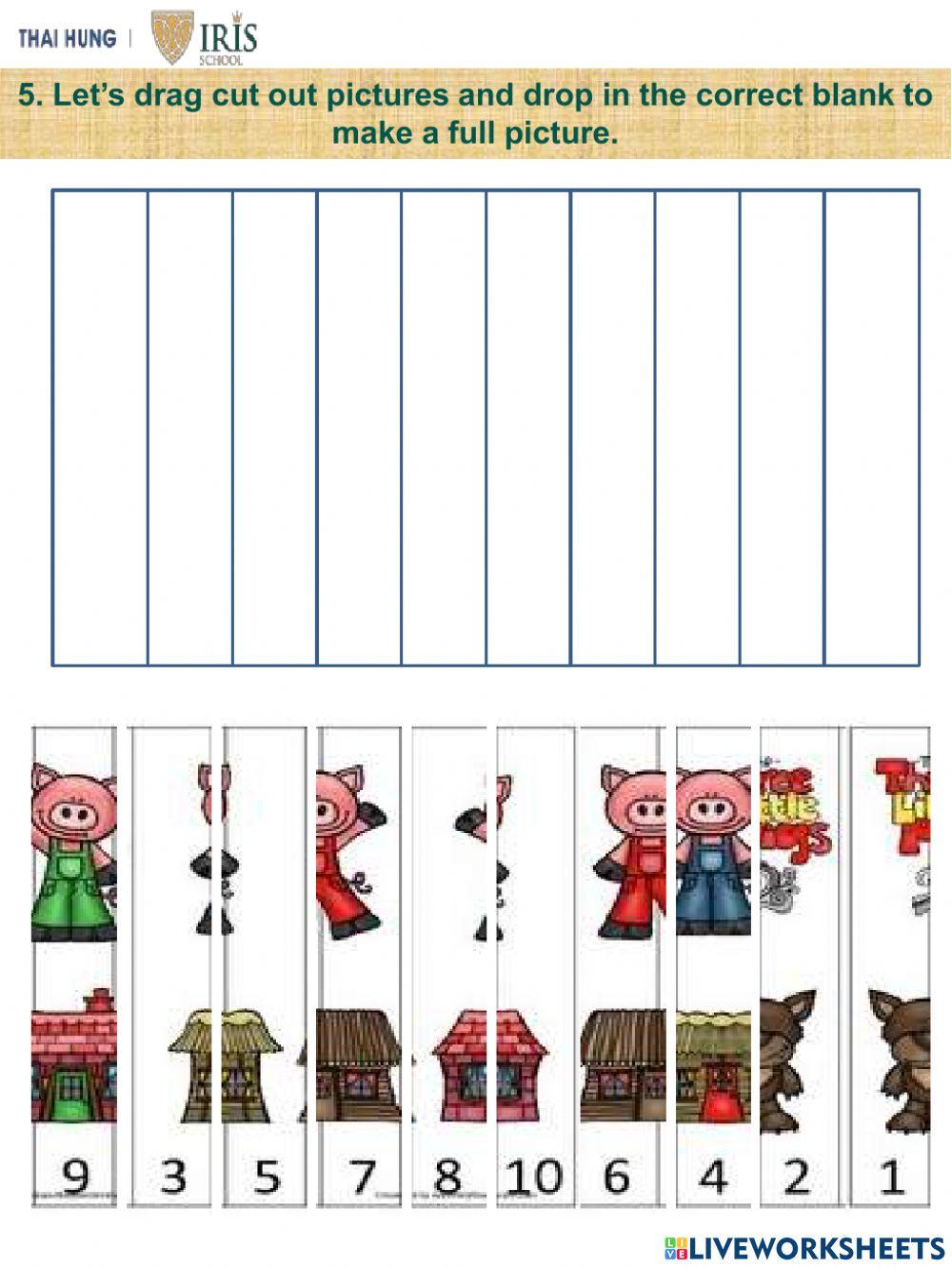 Moon-Worksheet about Three Little Pigs 2