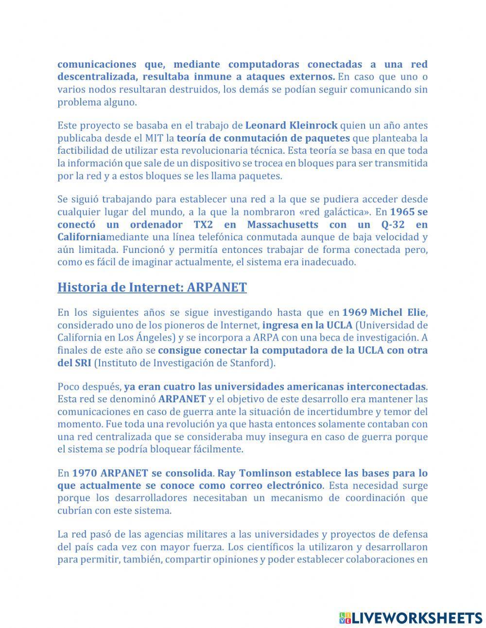 Historia de Internet 1