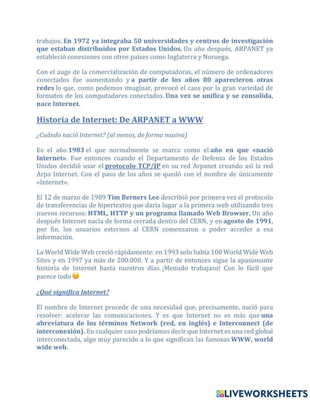 Historia de Internet 1