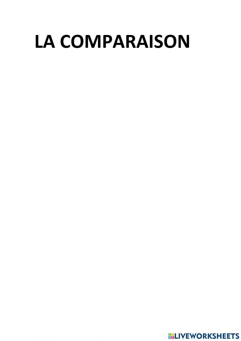 La comparaison