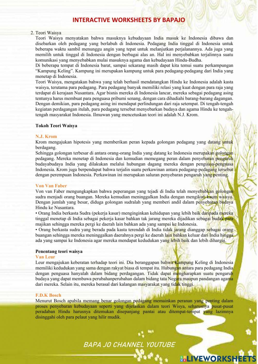 Silang budaya lokal dan hindu budha