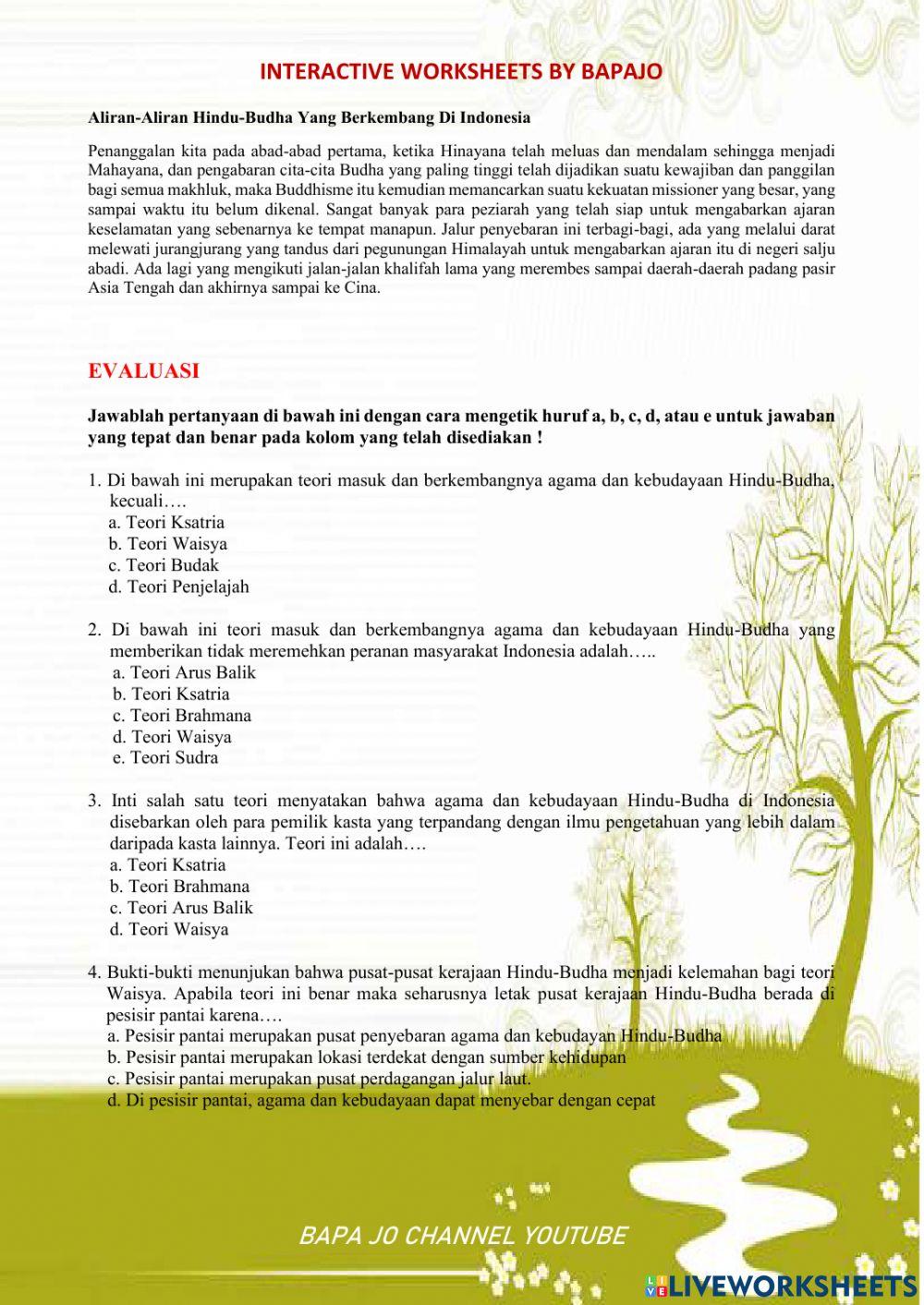 Silang budaya lokal dan hindu budha