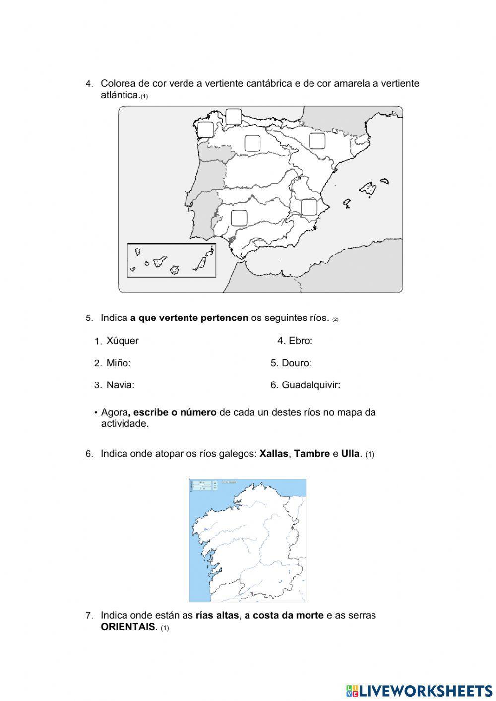 Xeografía de España e Galicia