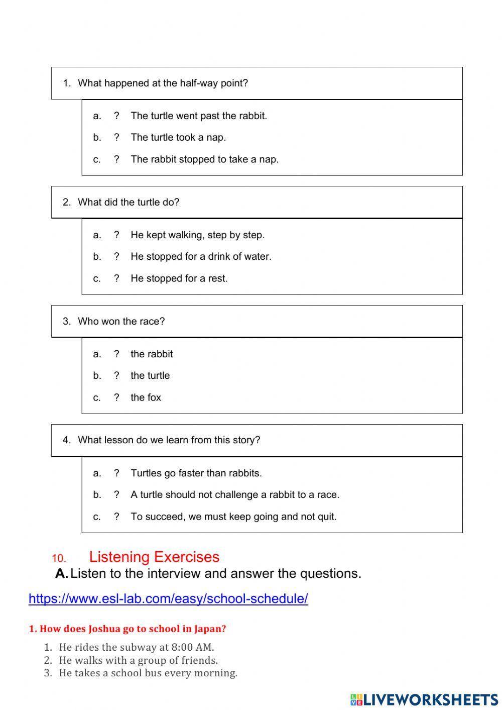 Examen atrasado sexto
