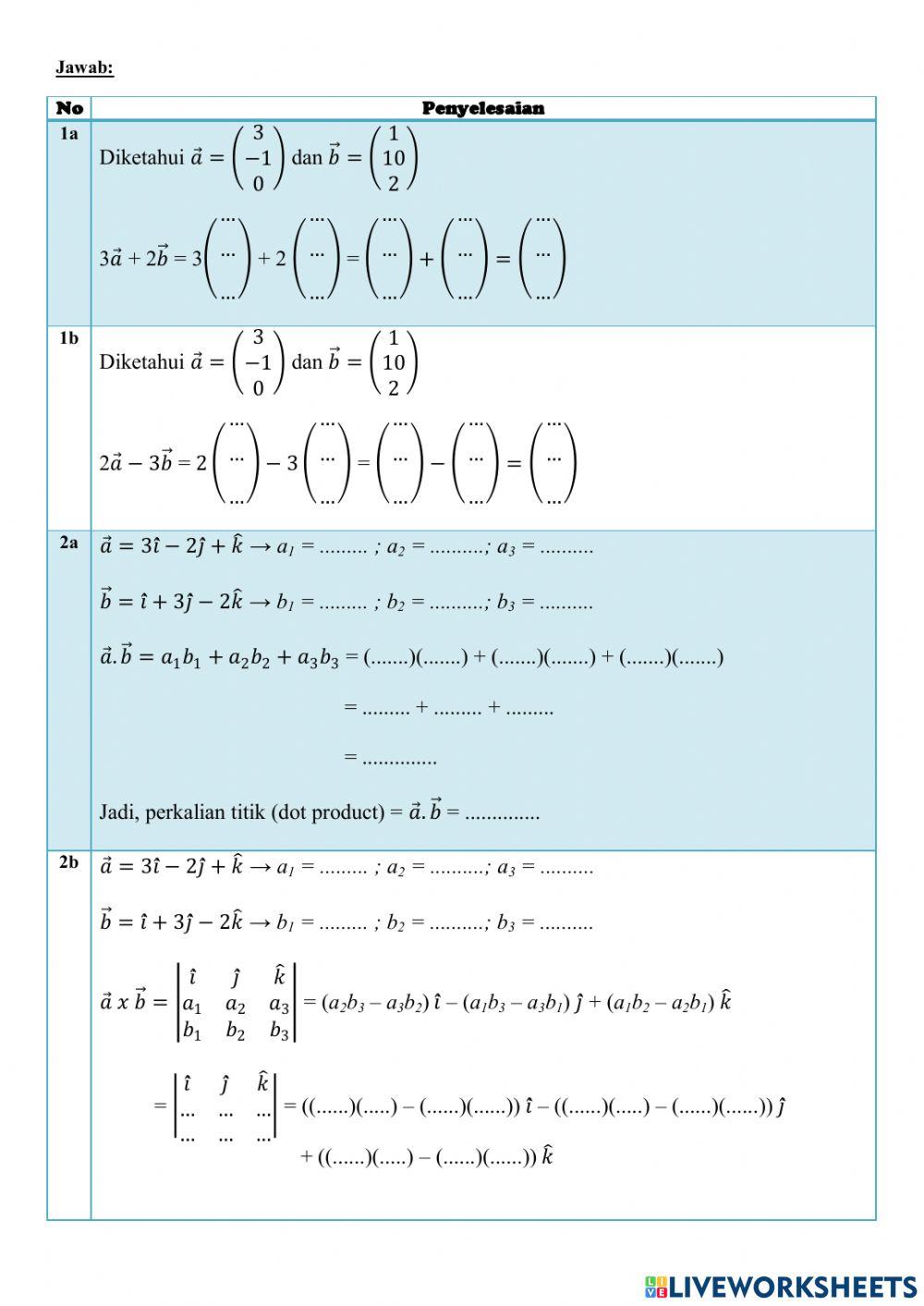 Operasi Vektor di R3