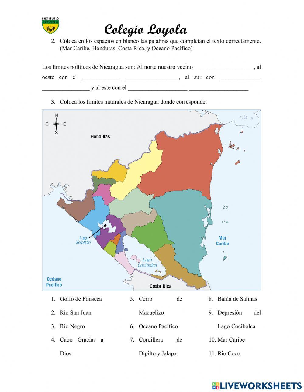 Organización Política Administrativa de Nicaragua 2