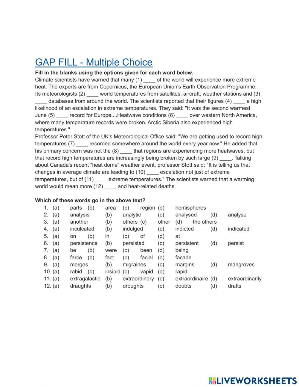 Extreme Heat - Reading-Listening