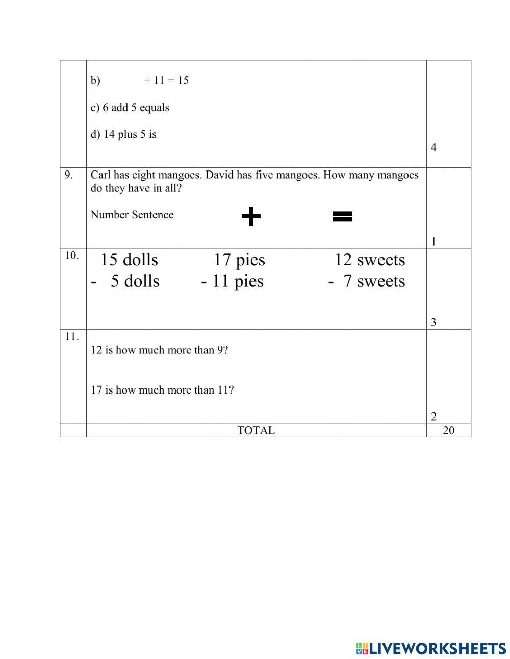 Mathematics Weekly Test