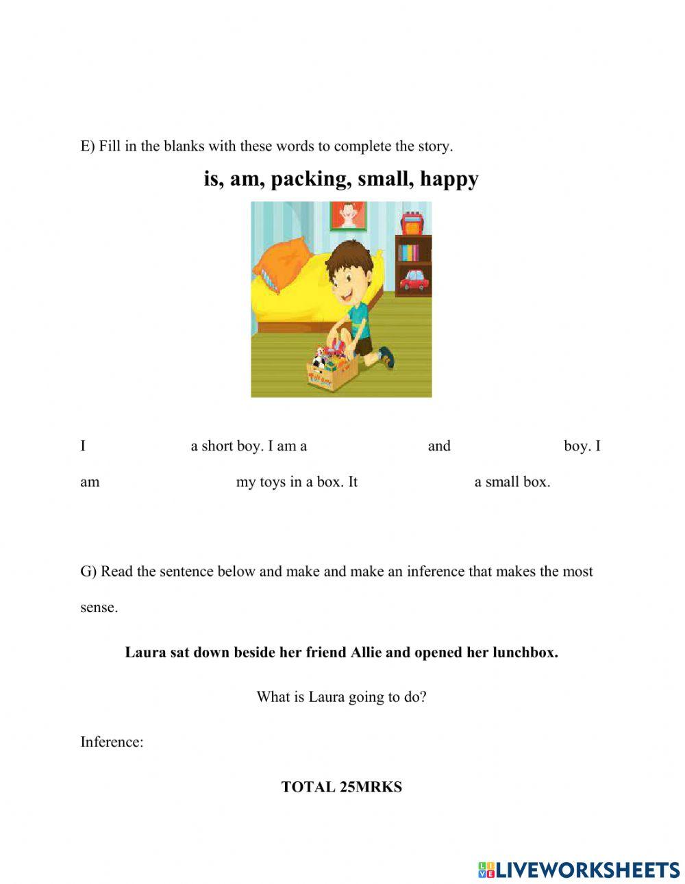 Phonics Weekly Test