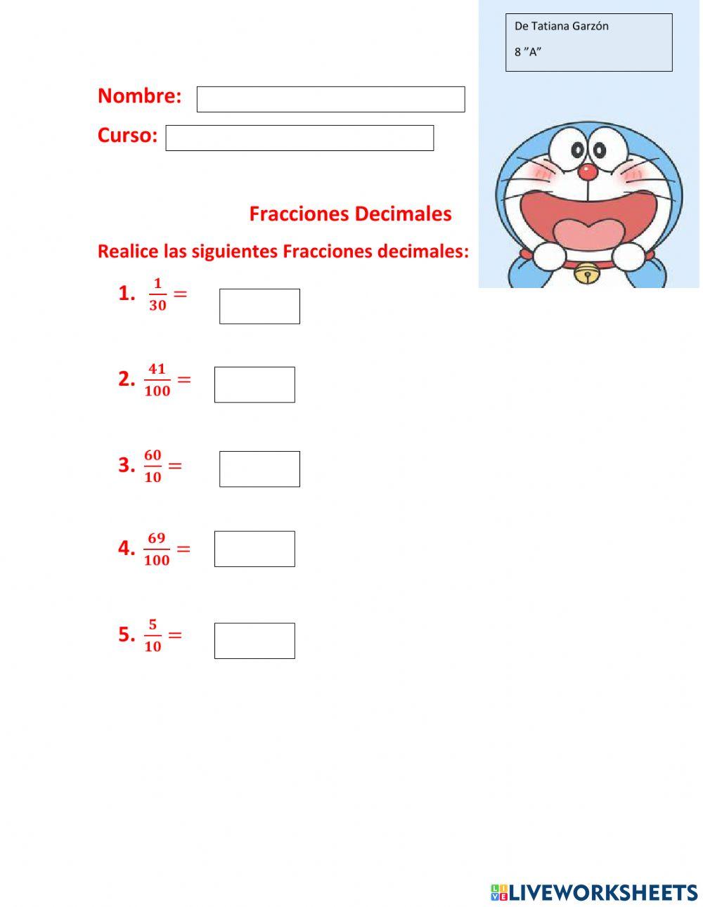 Fracciones Decimales