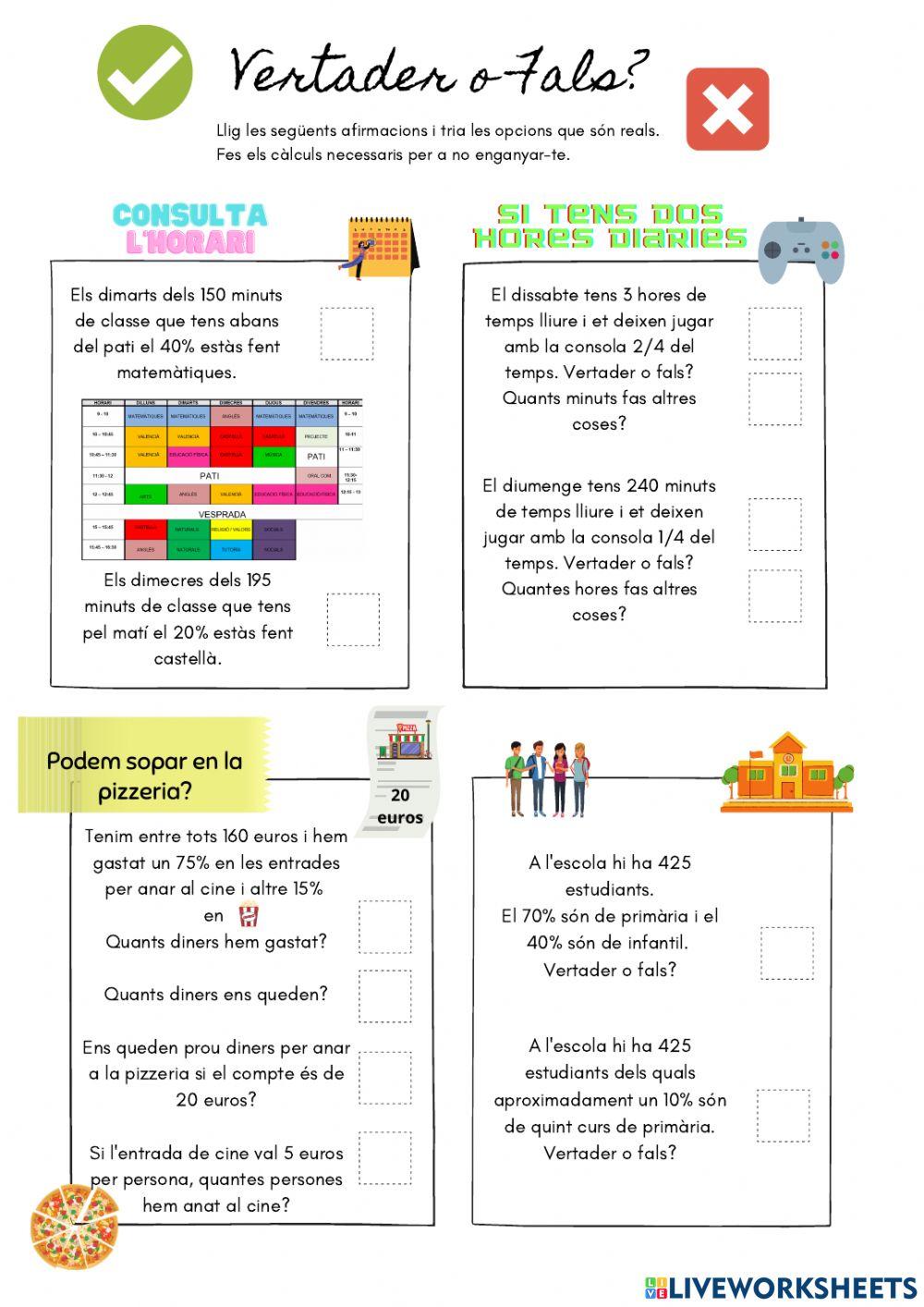 Problemes de percentatges