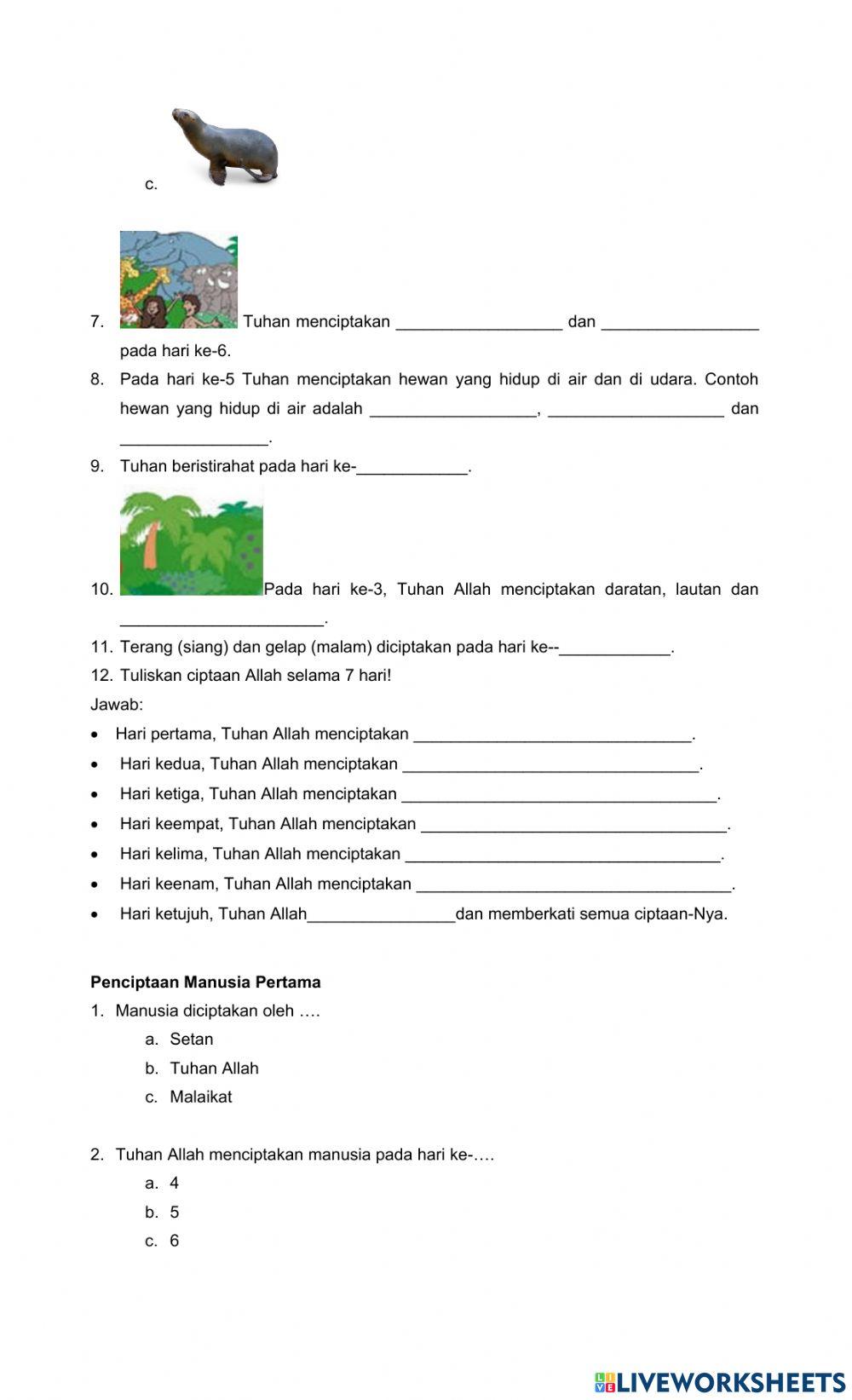 Latihan Ulangan Agama Semester 1