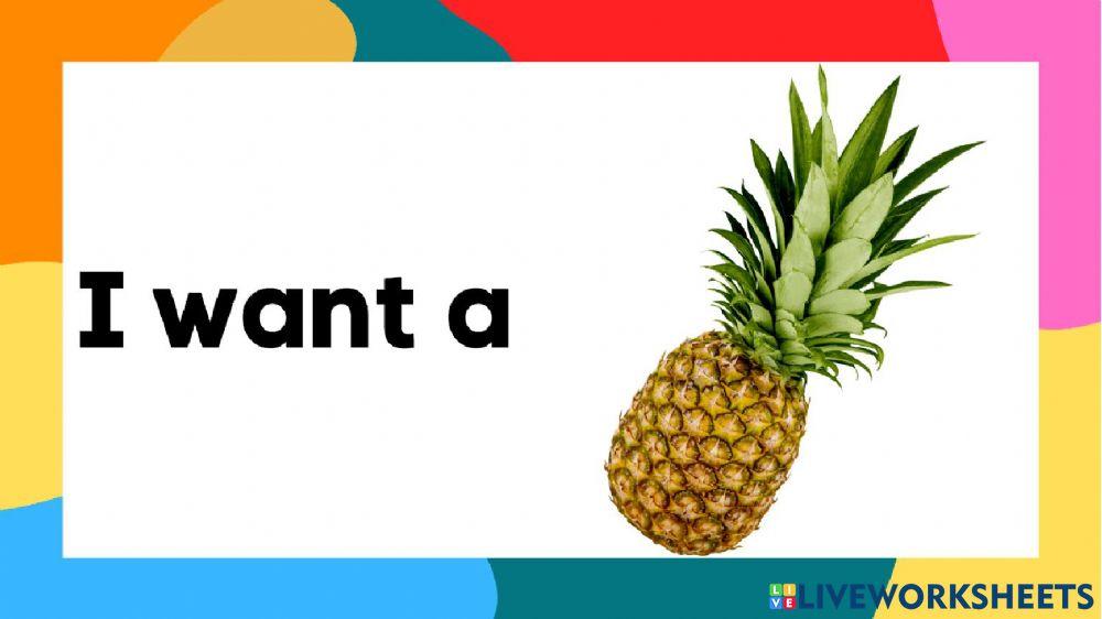 Listen and repeat: I want-Countable nouns