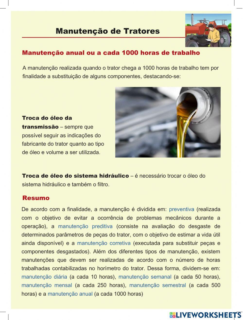 Manutenção dos Motores
