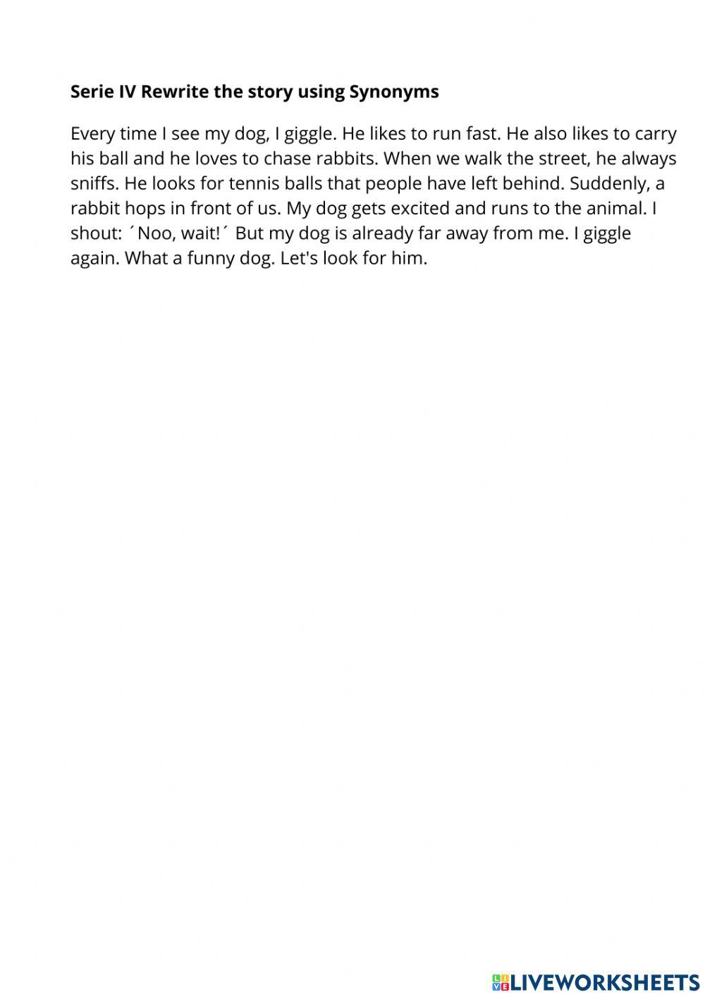 Synonyms and Antonyms