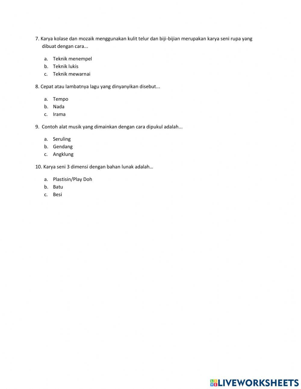 Soal Unit Test Tema 7 Primary 2