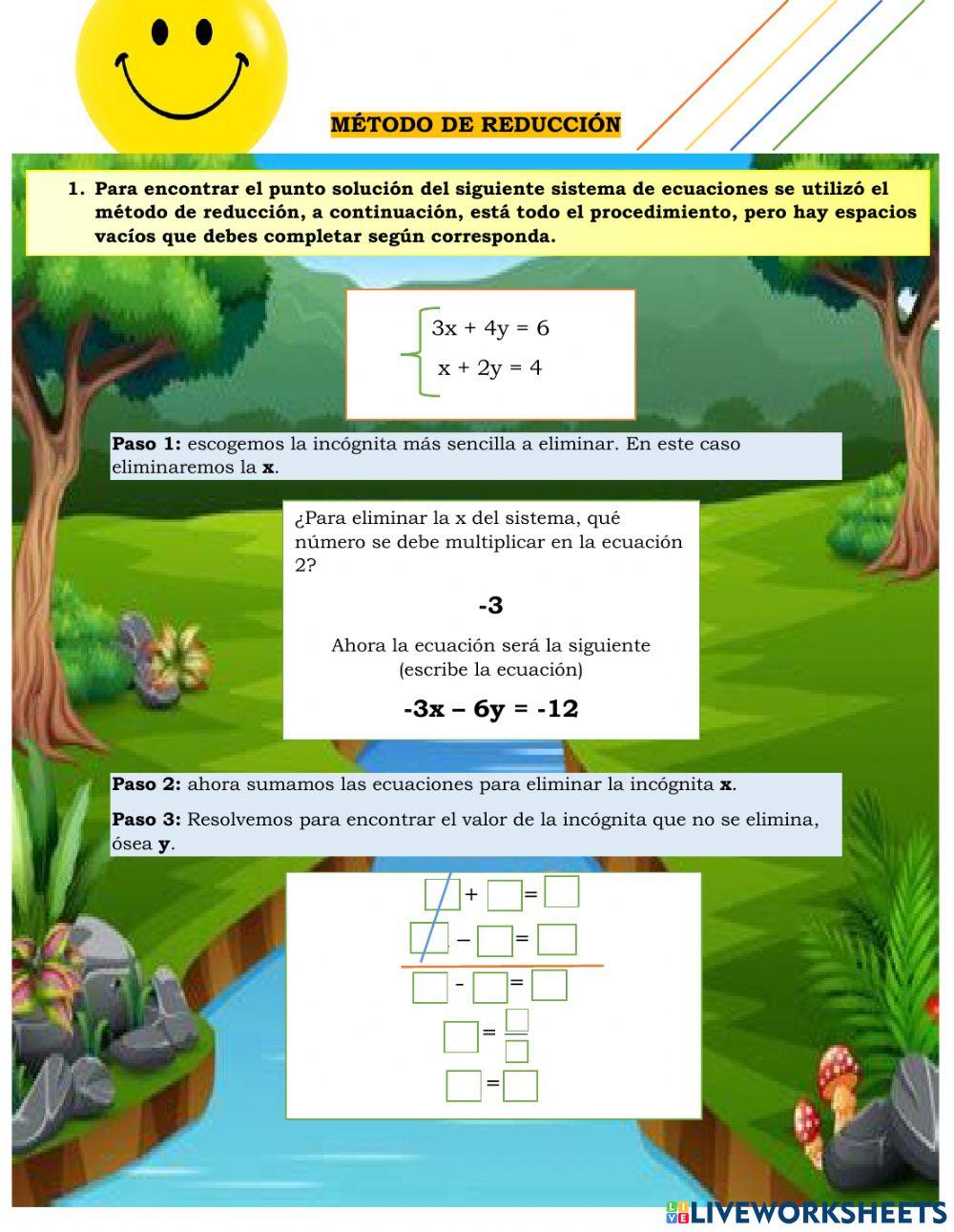 Sistema de ecuaciones 2x2