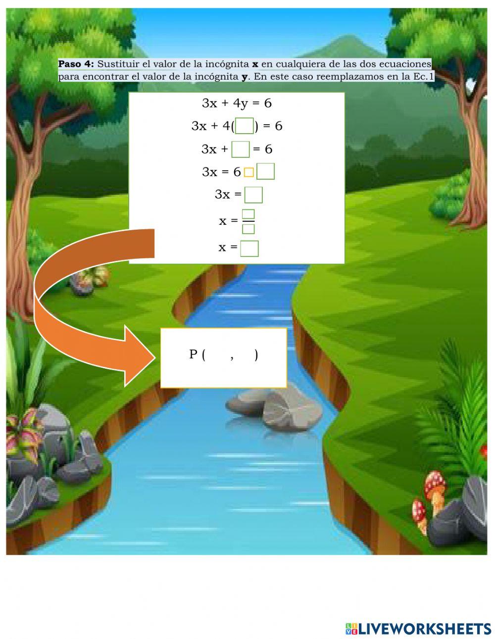 Sistema de ecuaciones 2x2