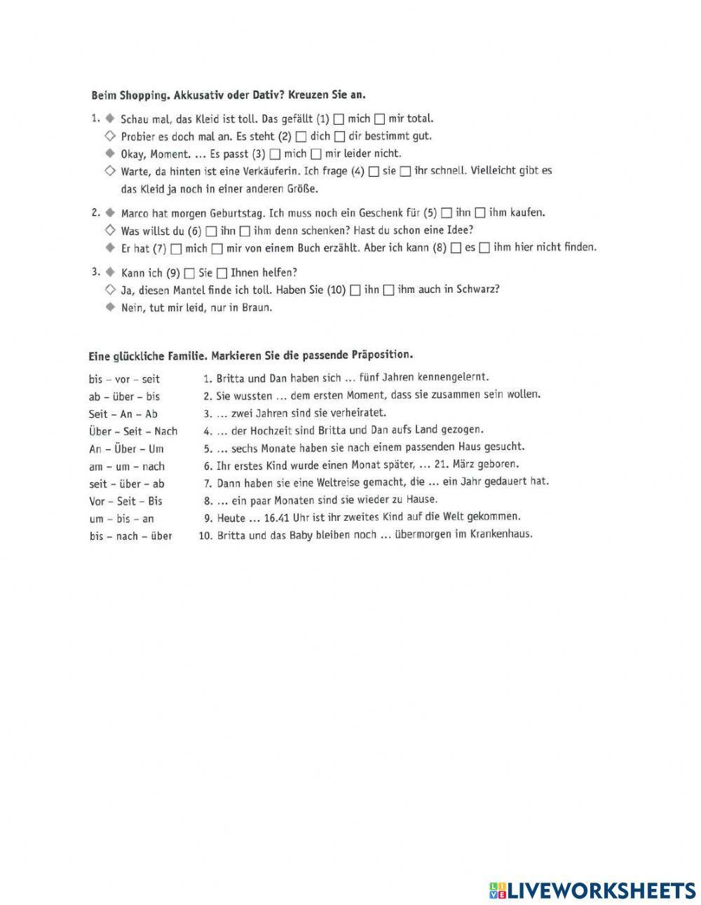 Wiederholung Verbergänzung