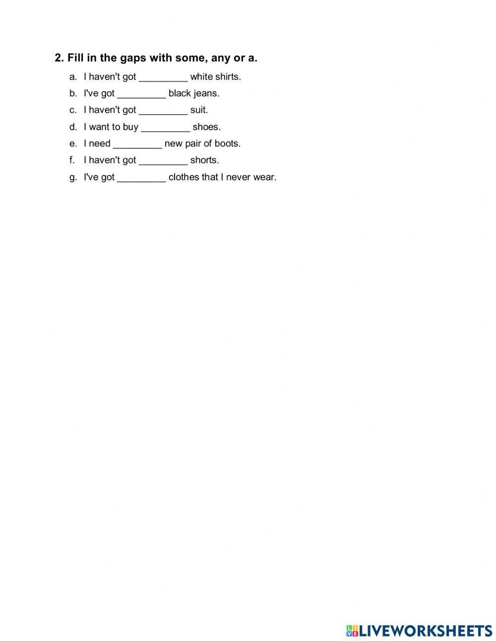 VOCAB AND GRAMMAR REVIEW UNIT 11 In fashion