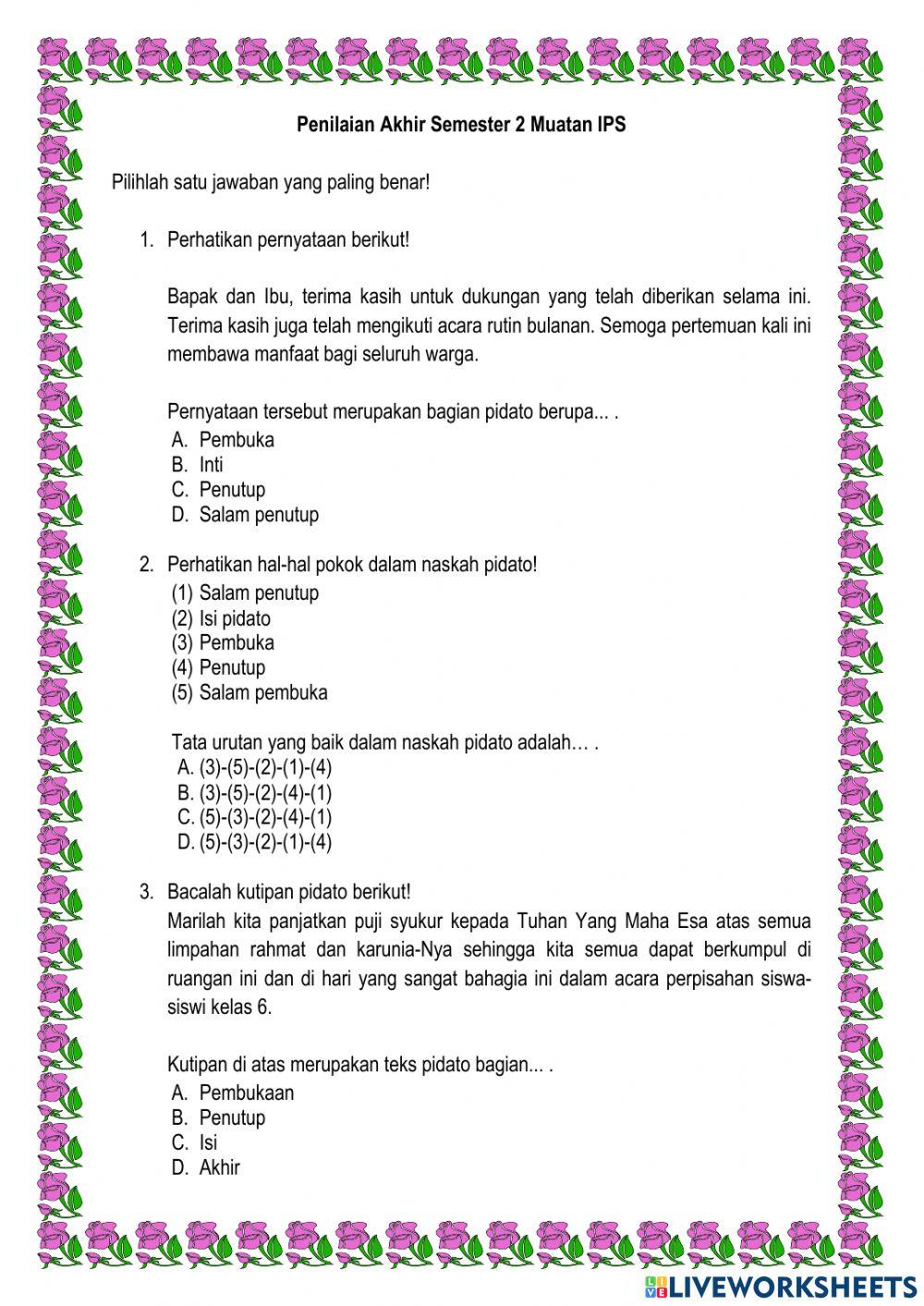 PAS 2 Muatan Bahasa Indonesia PAS 2 Muatan Bahasa Indonesia