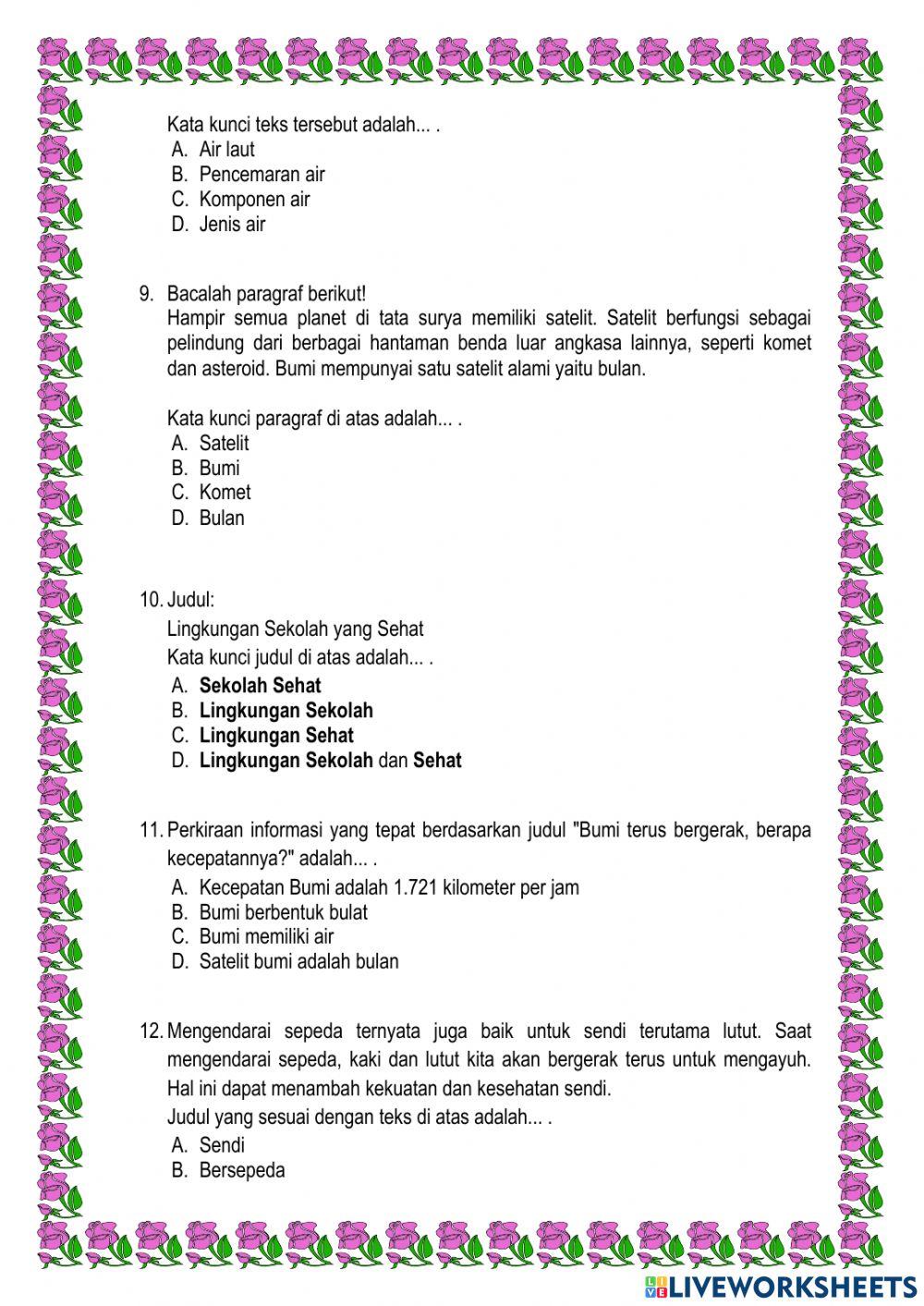 PAS 2 Muatan Bahasa Indonesia PAS 2 Muatan Bahasa Indonesia