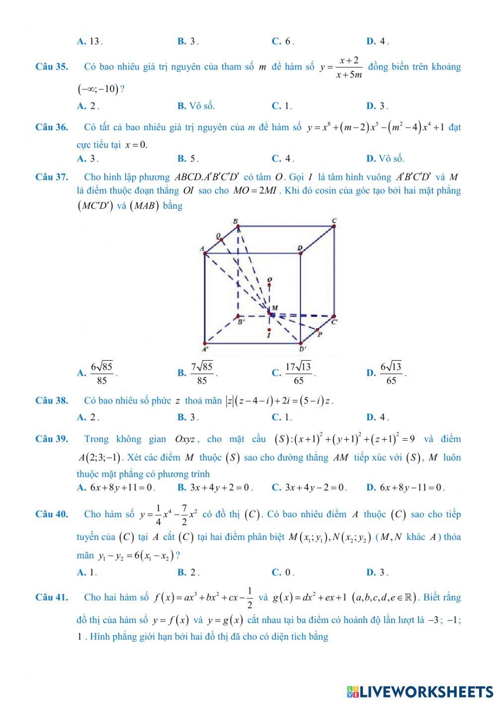 BGD-Đề thi THPT Quốc gia 2018-Mã đề 101