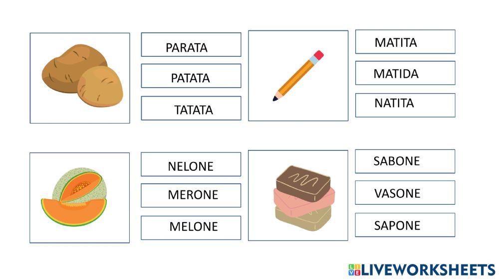 Lettura di singole parole