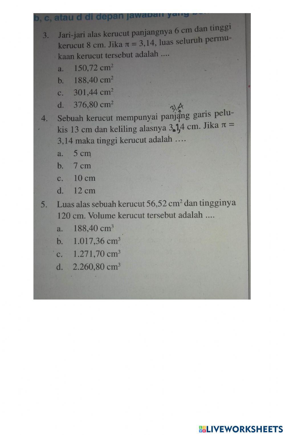 Uji komp bangun ruang sisi lengkung