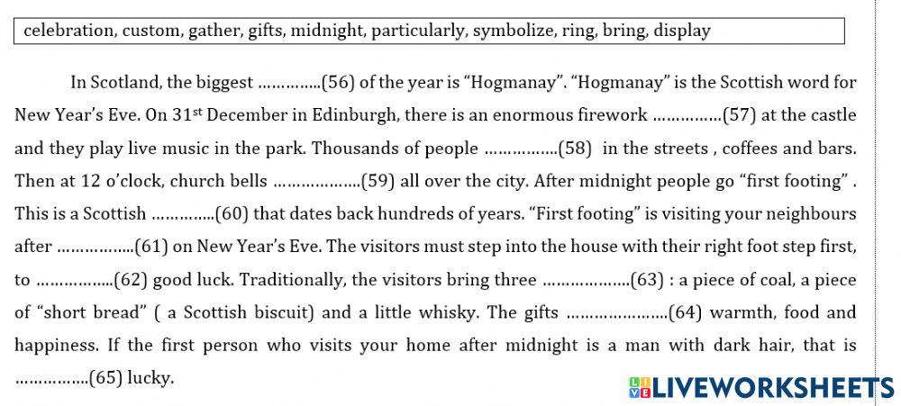 Check fill in the blanks